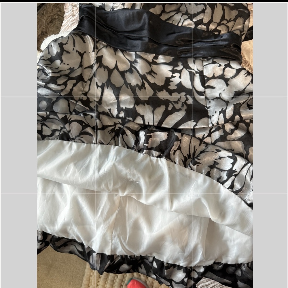 Strapless Prom Dress black and white dress beautiful new with out tags. - Picture 3 of 6